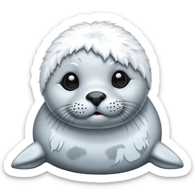 white winter & artic animal (seal)  sticker