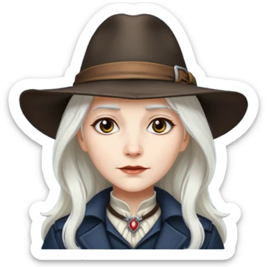 Van Helsing from Dracula with white hair sticker