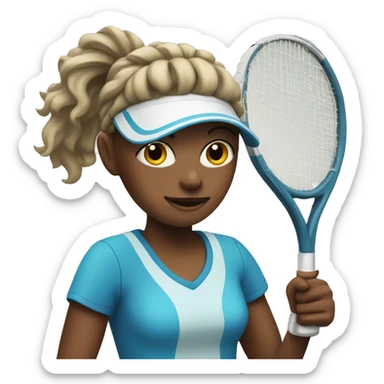 Girl playing tennis  sticker