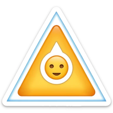 iOS style emoji, minimal summoning symbol, three dots triangle sticker