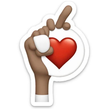 coeur avec les main sticker