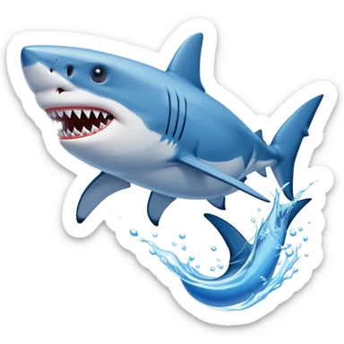 Акула в голубых кроссовках найк sticker