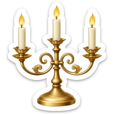 single candelabra with lid candle sticker