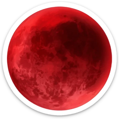Crimson Moon blood moon black dark night scenery  sticker