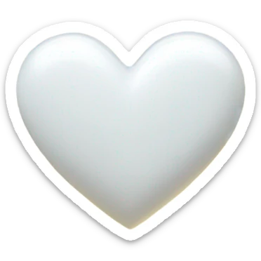 White heart sparkles  sticker