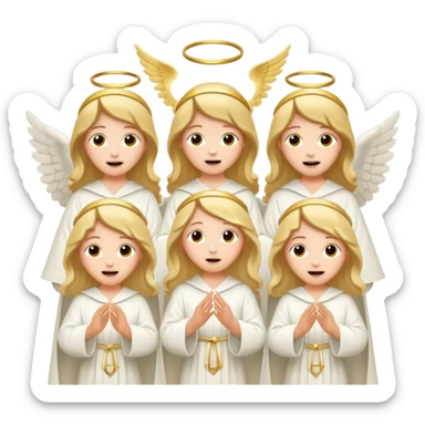 singing choir angel sticker