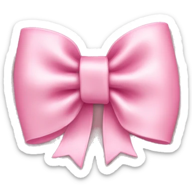 Baby pink bow sticker