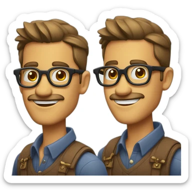 Vendedor con gafas al estilo disney sticker