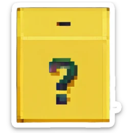Super Mario question block sticker
