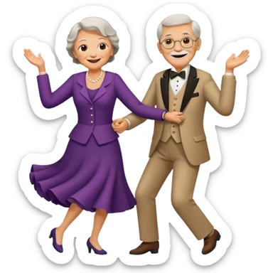 old people Waltz sticker