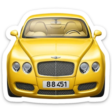 Yellow Bentley sticker