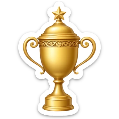  trophy for a winter holiday decorating contest sticker