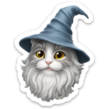kitten gandalf wizzard sticker
