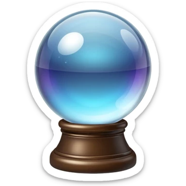 Crystal ball on a stand sticker