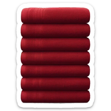 Dark red stacked towels sticker