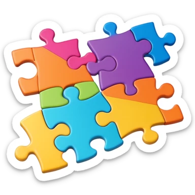 2–3 puzzle pieces sticker