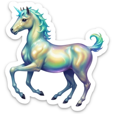 aesthetic brilliant divine lighting, oil paint  -  hieronymus bosch phantasmagoric mutated beautiful ethereal body of centaur sticker