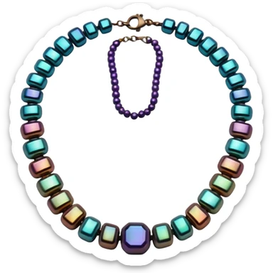 multicolored necklace sticker