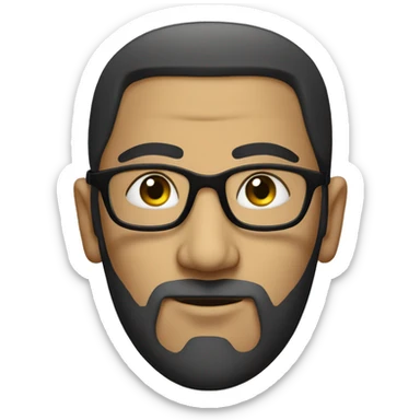 egyptian ruler with glasses, thin hair and a goatee on his chin only sticker