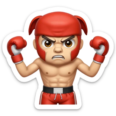 angry boxer  sticker