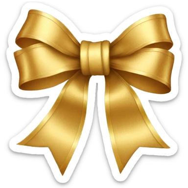Gold bow  sticker