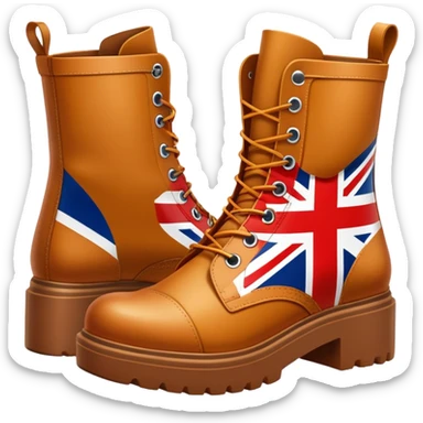 Union Jack flag platform boots ginger spice sticker