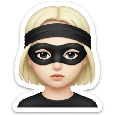 blindfolded emo sticker