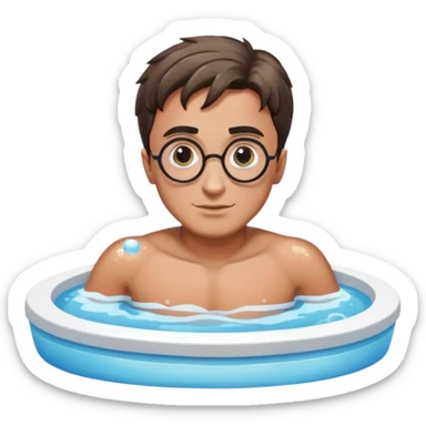 Harry potter in a jacuzzi sticker