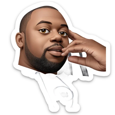 mature male with buzz cut sticker