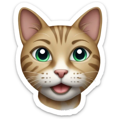 open minded cat sticker