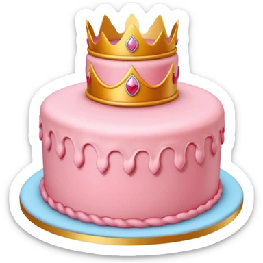 Princess peach cake sticker