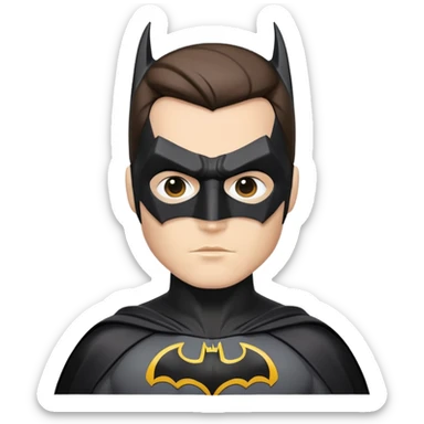 Person wearing a 60s Batman costume  sticker