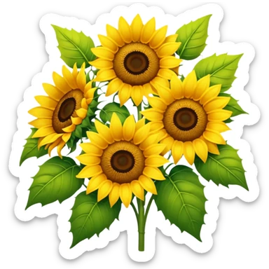A bouquet of Sunflowers sticker