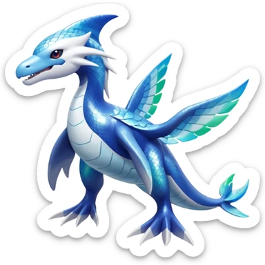 Kyurem-Kyogre-Latios-Lugia-Fakémon-hybrid-creature (full body)  sticker
