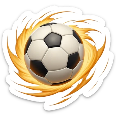 Cinematic Realistic image of an AFL ball captured mid-flight with dynamic motion blur and finely detailed rugged textures, set under dramatic stadium lighting that evokes high-energy athleticism sticker