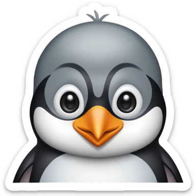 Pinguino maquillada con pestañas sticker