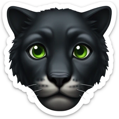 Animal pantera negra con ojos verdes sticker