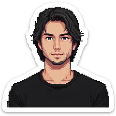 handsome guy sticker