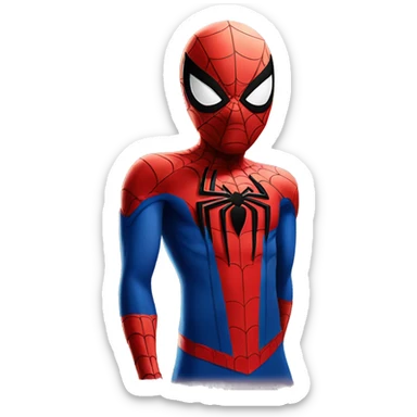 Corazón spider man sticker