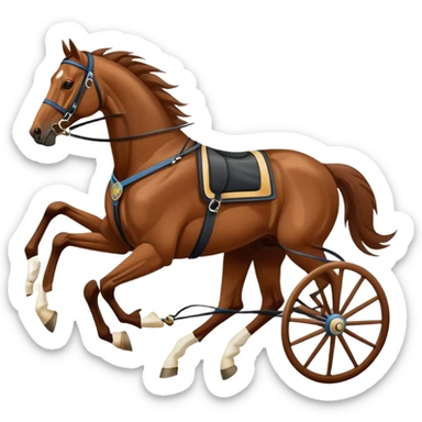 harness racing horse sticker