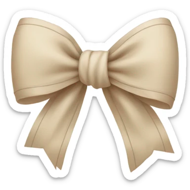 beige bow  sticker
