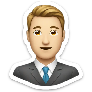 man Improvement chart symbol sticker