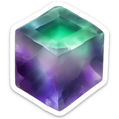 Fluorite crystal sticker