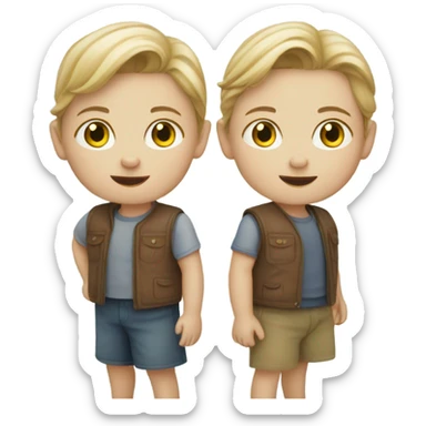 twins in Copenhagen - caucasian race sticker