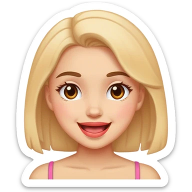 girl blushing happy sticker