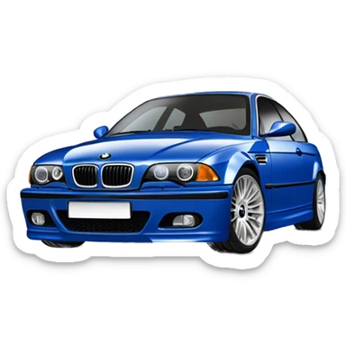 make bmw alpina e46 in blue sticker