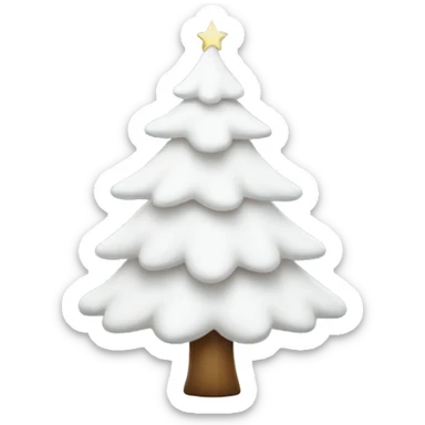 White Christmas tree sticker