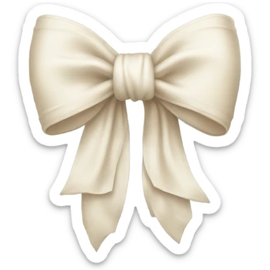 Light cream bow sticker
