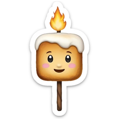 Roasted marshmallow sticker