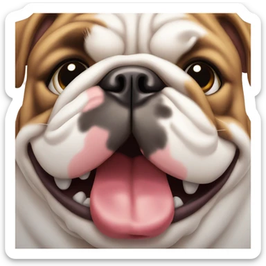 English bulldog smile sticker